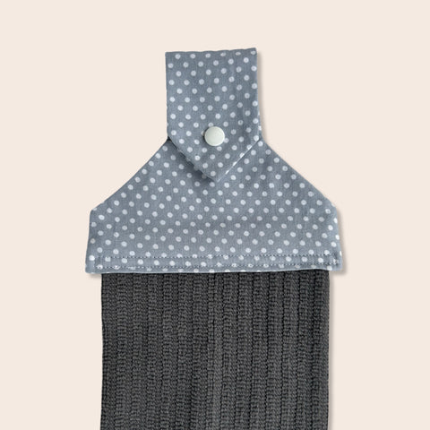 Grey Spot Hanging Towel