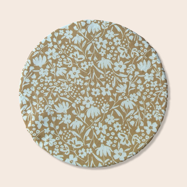 Mustard Floral Dessert Bowl Cover