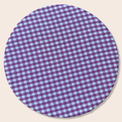 Purple Gingham Salad Bowl Cover