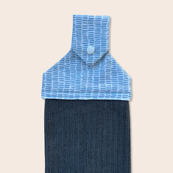 Blue Dash Hanging Towel