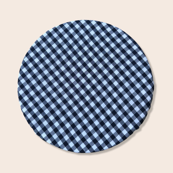 Navy Gingham Dessert Bowl Cover