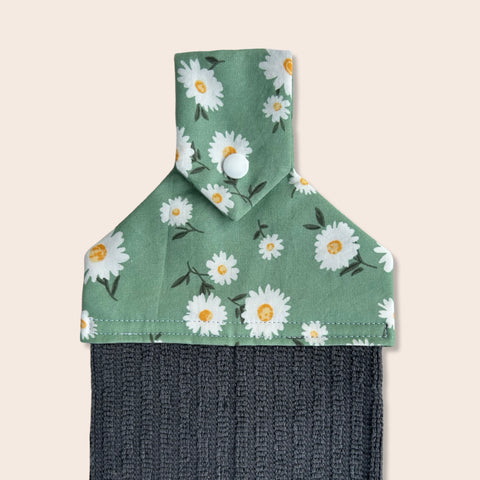 Sage Daisy Hanging Towel