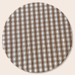 Toffee Gingham Salad Bowl Cover