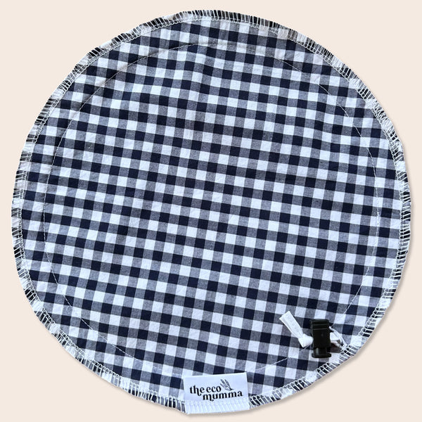 Navy Gingham Cheese Cover