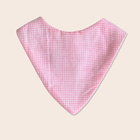 Mini Pink Gingham Dribble Bib